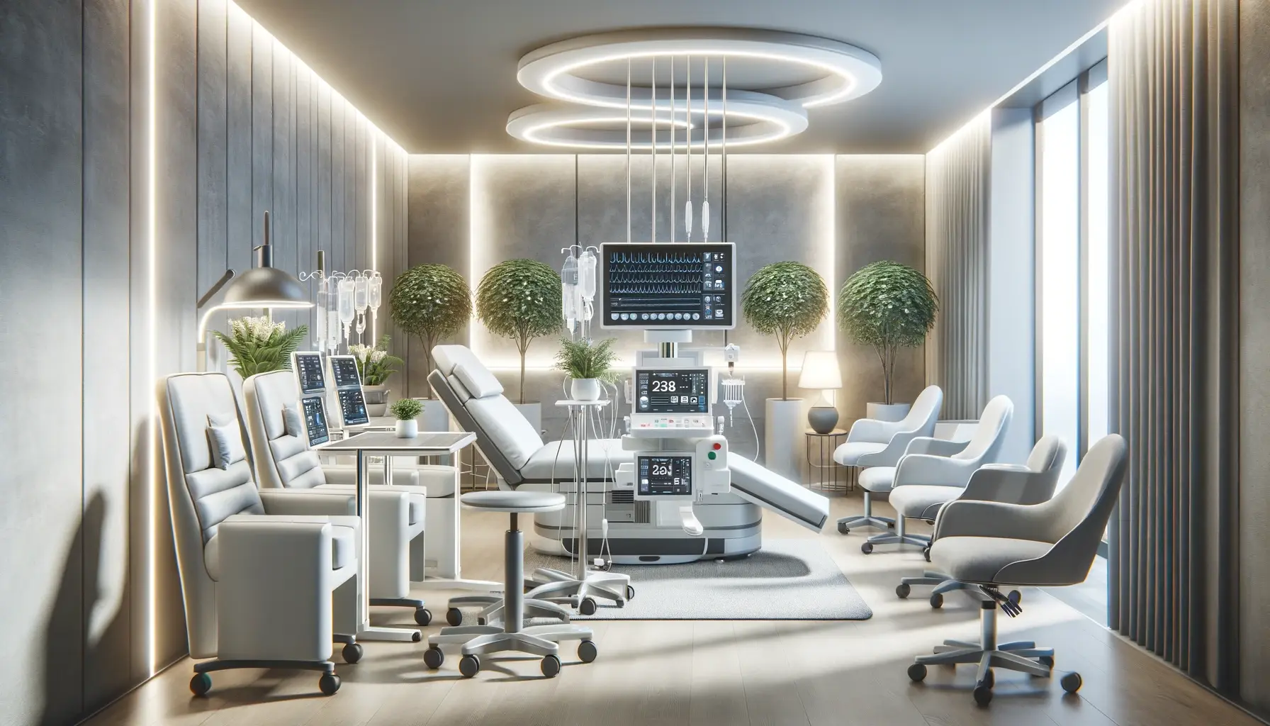 a hospital room in a plastic surgery clinic in Turkey