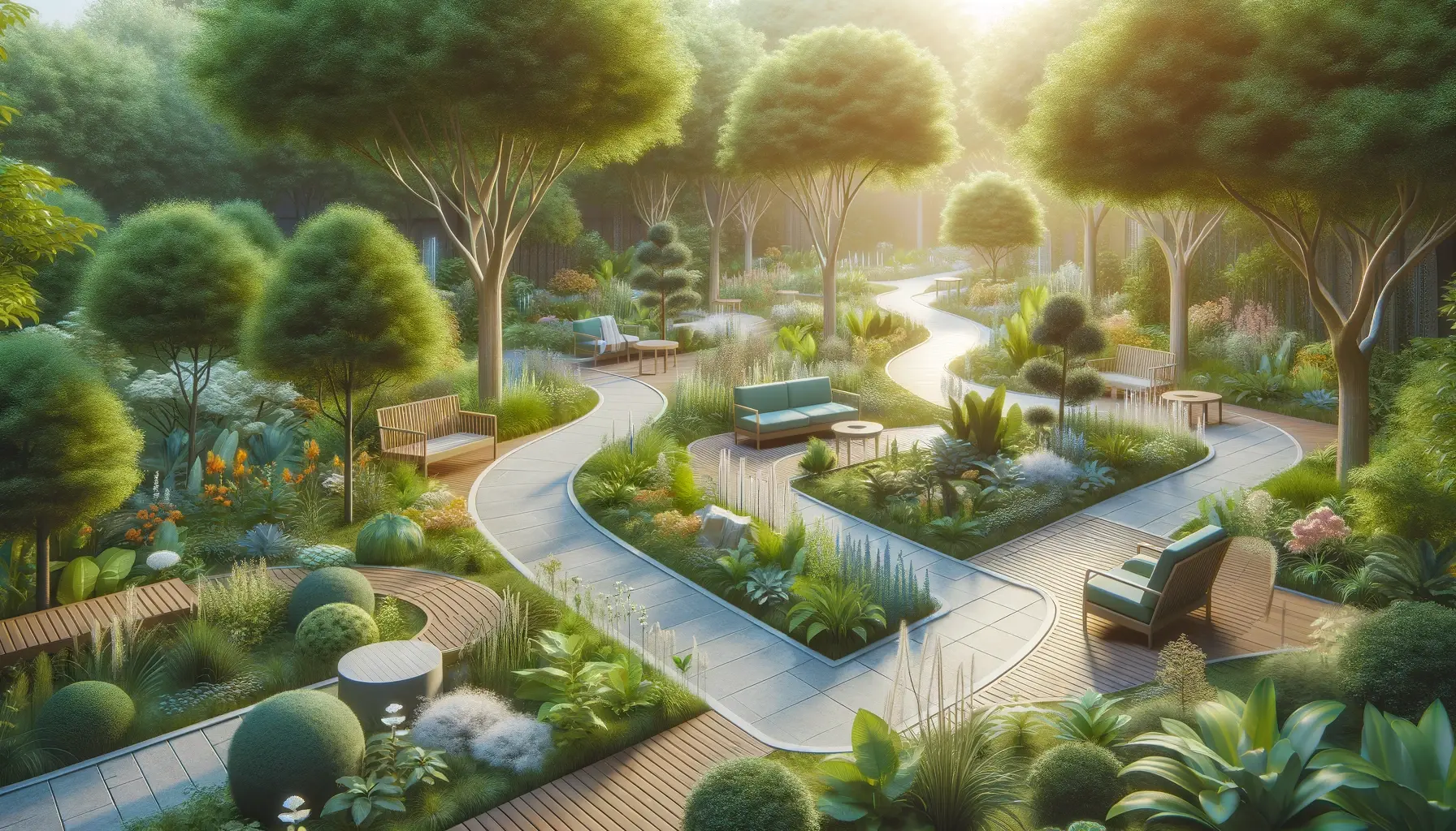 a beautiful and quiet park, away from the hustle and bustle of the city