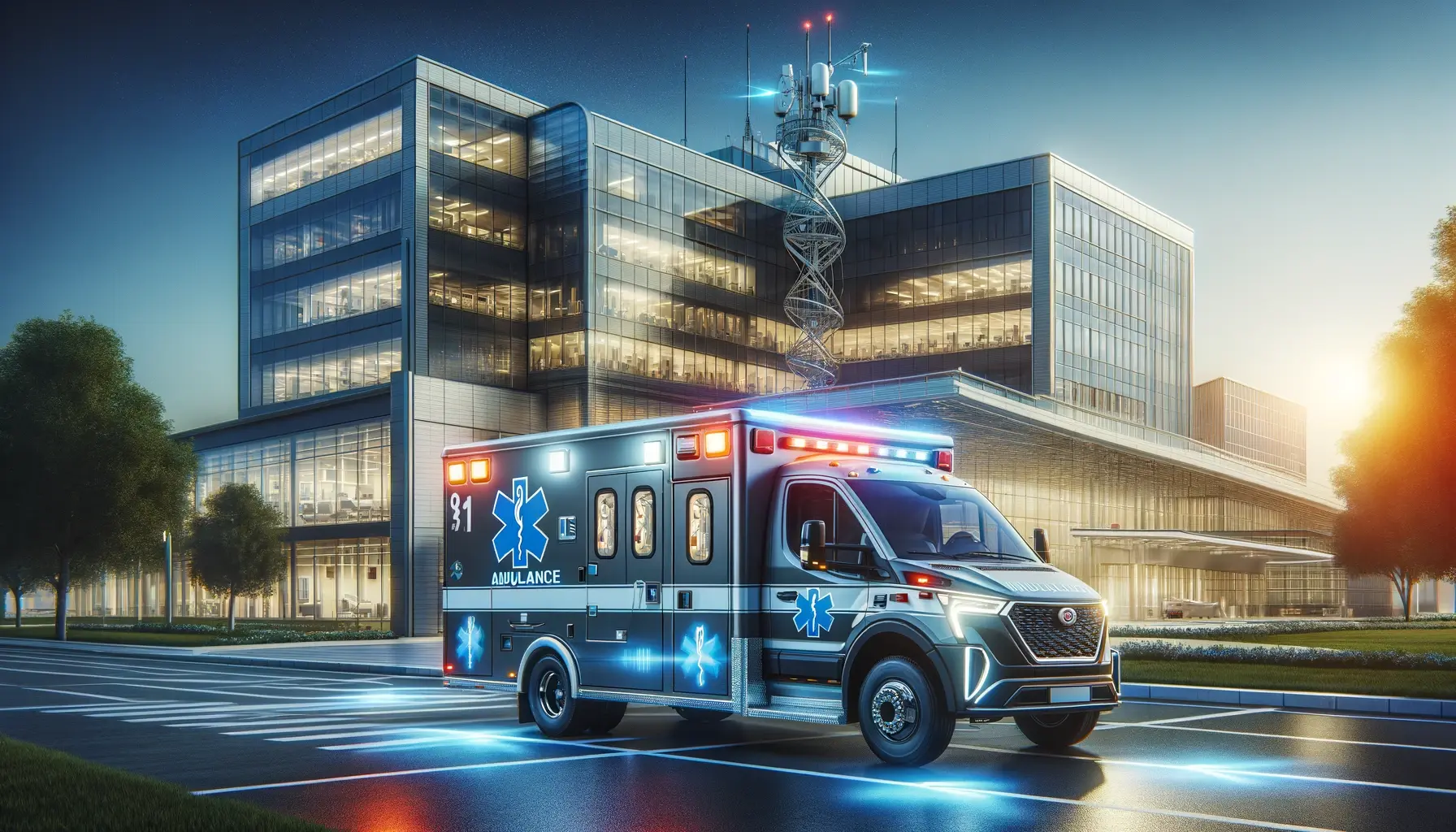 modern medical ambulance